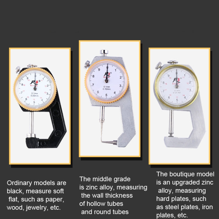 CHIXI Handheld Thickness Gauge Paper Thickness Gauge, Specification: Boutique 0-20mm Pointed Head - Consumer Electronics by buy2fix | Online Shopping UK | buy2fix