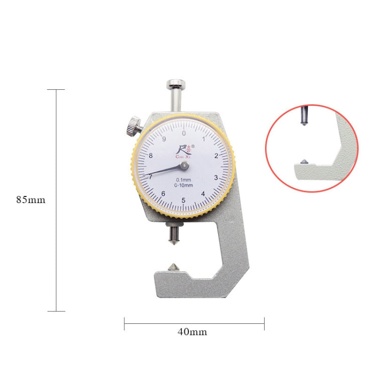 CHIXI Handheld Thickness Gauge Paper Thickness Gauge, Specification: Mid-range  0-10mm Pointed Head - Consumer Electronics by buy2fix | Online Shopping UK | buy2fix