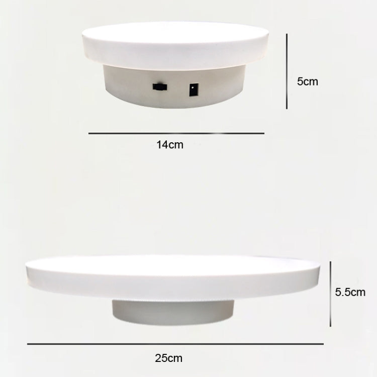 Photography Electric Turntable Automatic Rotating Display Stand,Style: Plug -in 2 In 1 14/25 cm - Camera Accessories by buy2fix | Online Shopping UK | buy2fix