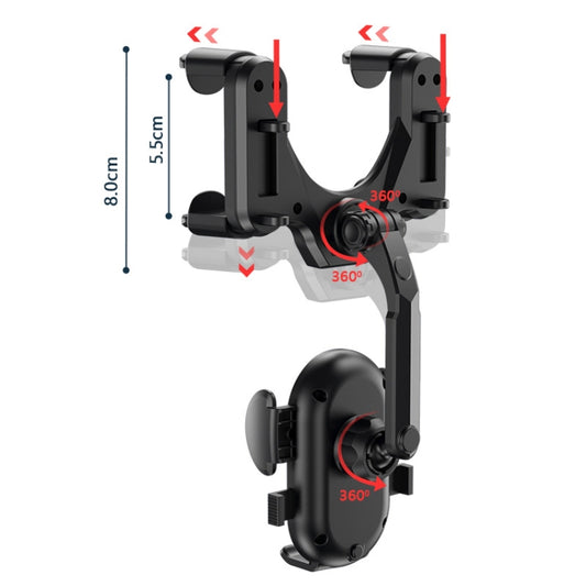 Snap-on Rearview Mirror Car Phone Holder by buy2fix