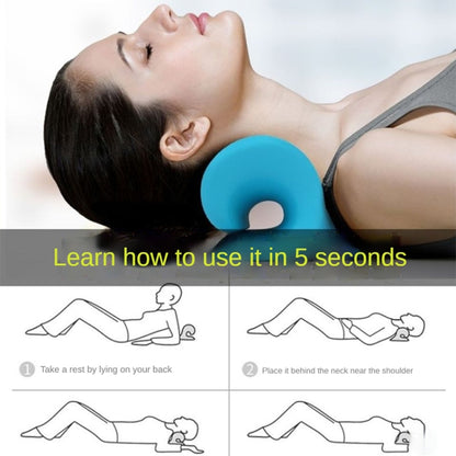 Neck Shoulder Stretcher Relaxer Cervical Chiropractic Traction Device Pillow(Blue) - Home & Garden by buy2fix | Online Shopping UK | buy2fix