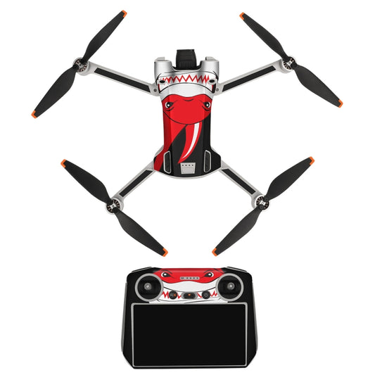 Sunnylife Drone+Remote Control Protective Sticker For DJI Mini 3 Pro RC Version(Shark Red) - DJI & GoPro Accessories by Sunnylife | Online Shopping UK | buy2fix