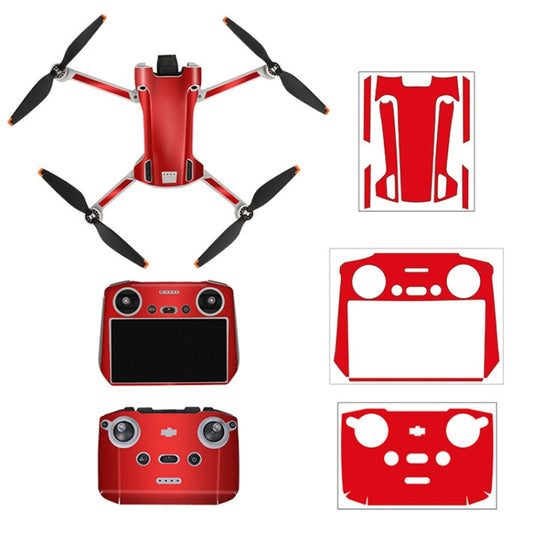 Sunnylife Drone+Remote Control Protective Sticker For DJI Mini 3 Pro RC Version(Aurora Red) by Sunnylife