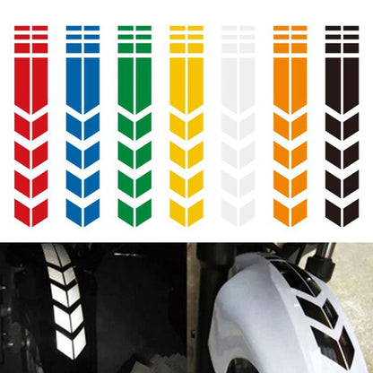 10 PCS Car Stripe Reflective Sticker Motorcycle Fender Arrow Stickers(Yellow) - In Car by buy2fix | Online Shopping UK | buy2fix