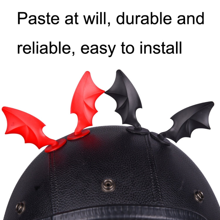 6PCS Motorcycle Helmet Devil Sucker Decoration, Style: Wing (Black) - In Car by buy2fix | Online Shopping UK | buy2fix