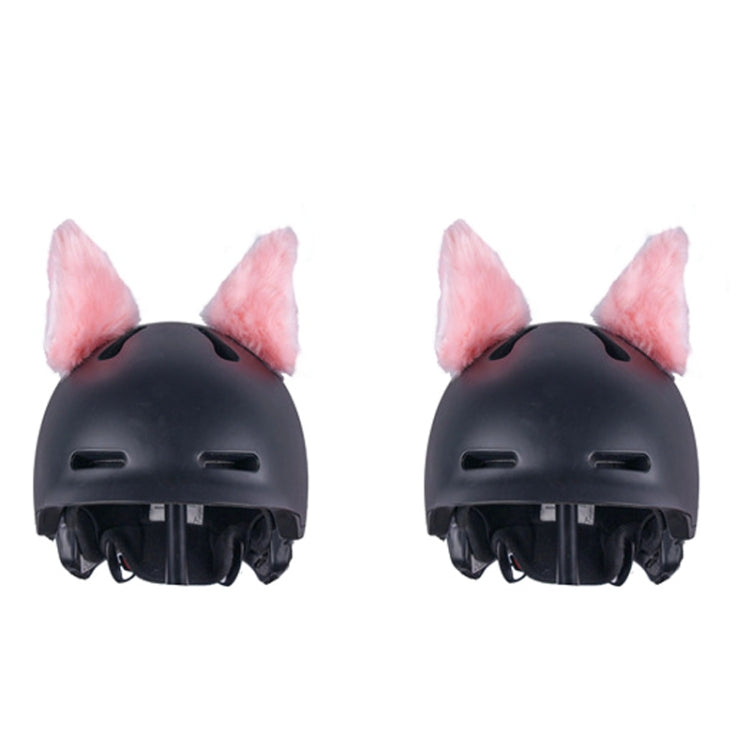 4PCS Motorcycle Plush Ear Helmet Decoration(Pink) - In Car by buy2fix | Online Shopping UK | buy2fix