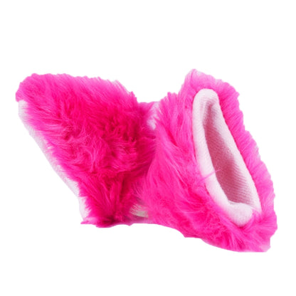 4PCS Motorcycle Plush Ear Helmet Decoration(Rose Red) by buy2fix