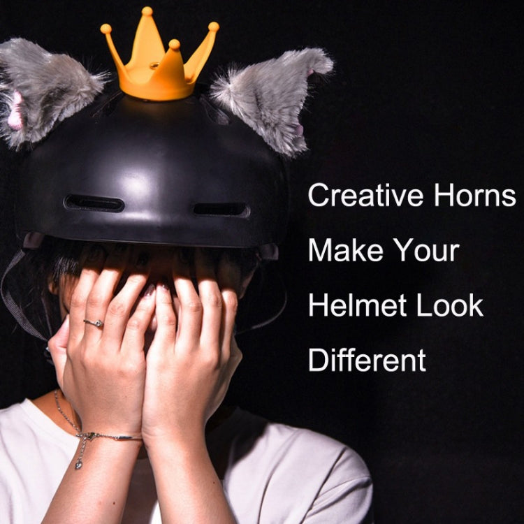 4PCS Motorcycle Plush Ear Helmet Decoration(White) by buy2fix