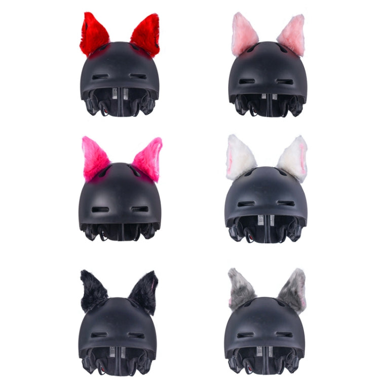 4PCS Motorcycle Plush Ear Helmet Decoration(Pink) - In Car by buy2fix | Online Shopping UK | buy2fix