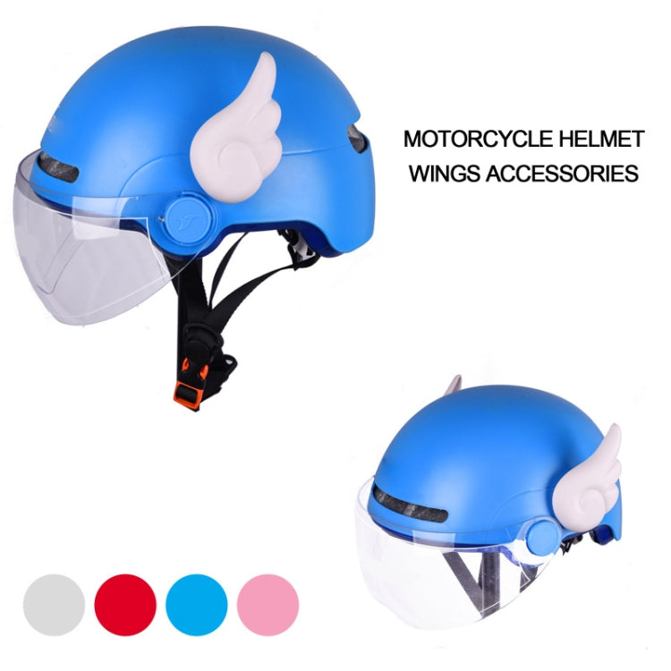 2 Pairs Motorcycle Helmet Angel Wings Decoration(Blue) - In Car by buy2fix | Online Shopping UK | buy2fix