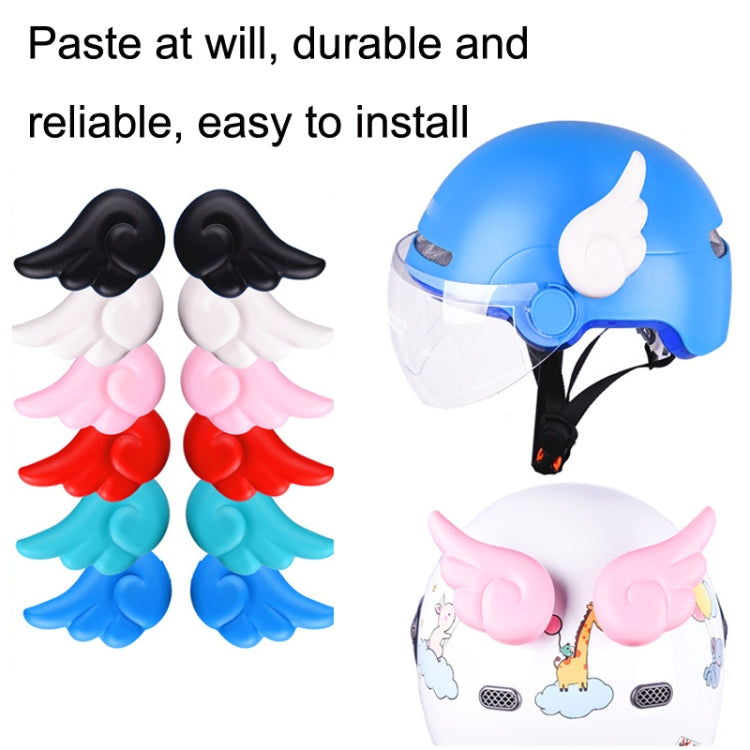 2 Pairs Motorcycle Helmet Angel Wings Decoration(Blue) - In Car by buy2fix | Online Shopping UK | buy2fix
