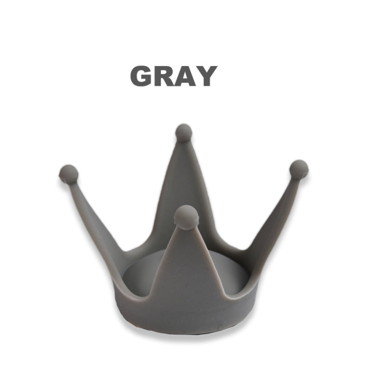 2PCS Motorcycle Crown Sucker Helmet Decoration(Gray) by buy2fix