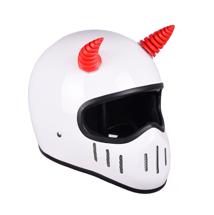 2PCS Motorcycle Horn Sucker Helmet Decoration(White) by buy2fix