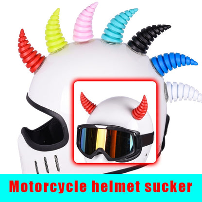 2PCS Motorcycle Horn Sucker Helmet Decoration(Red) by buy2fix