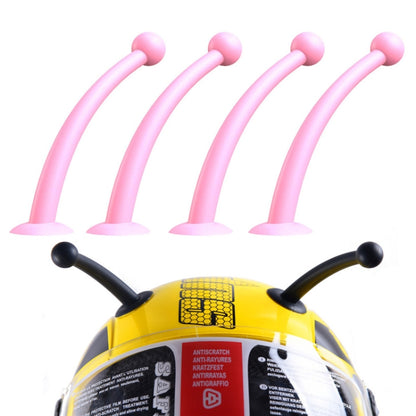 4PCS Motorcycle Helmet Soft Silicone Tentacle Sucker Decoration(Light Pink) by buy2fix