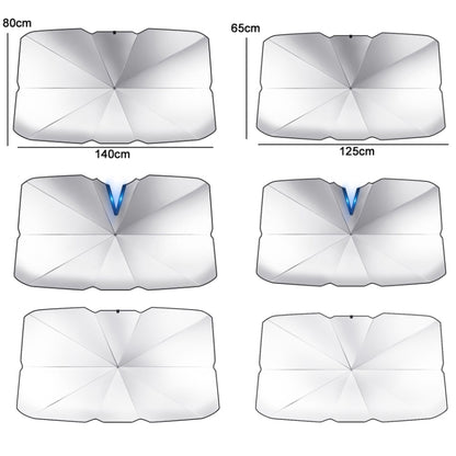 Car Windshield Telescopic Folding Thermal Insulation Parasol, Size: Open Style Large by buy2fix