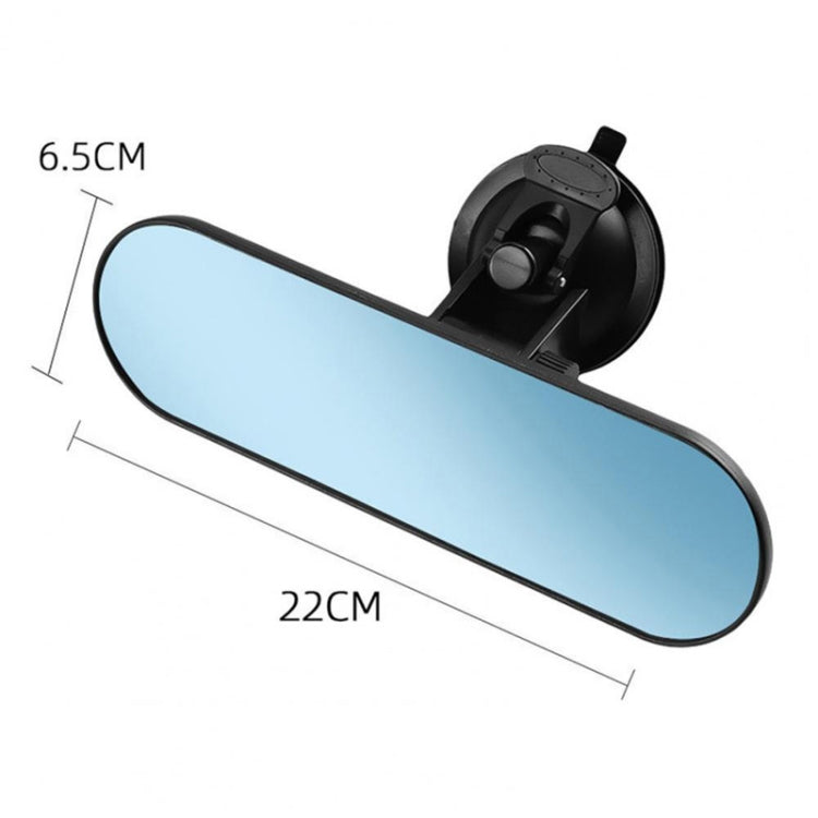 CZC-220 Car Strong Suction Cup Big Vision Flat Rearview Mirror(White Mirror) - In Car by buy2fix | Online Shopping UK | buy2fix