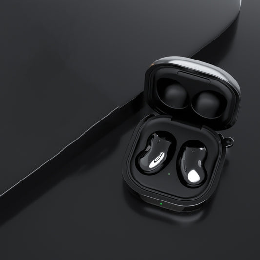 Bluetooth Earphone TPU Flash Powder Protective Case For Samsung Galaxy Buds2/Pro/Live(Glitter Black) by buy2fix