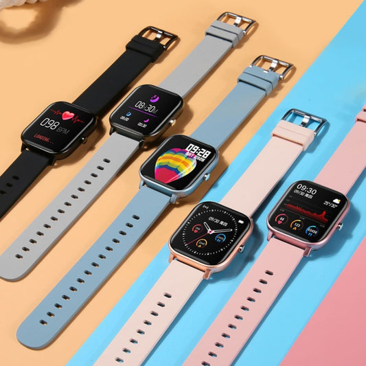 P8 1.4 Inch Heart Rate Blood Pressure Monitoring Smart Watch, Color: Silver Gray by buy2fix