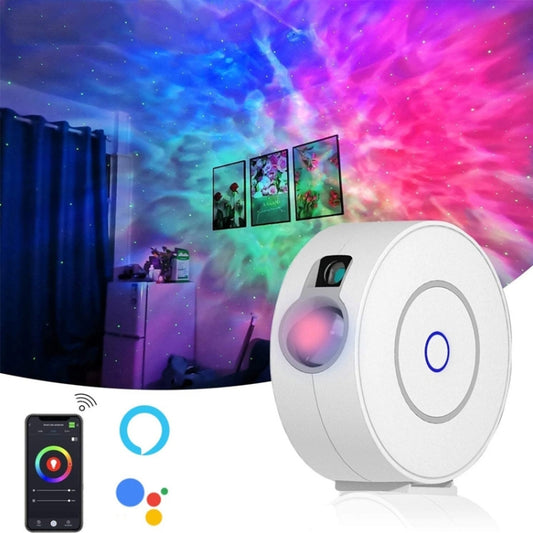 WiFi Graffiti Smart Circular Star Projection Light Home Theater Atmosphere Light(US Plug) by buy2fix