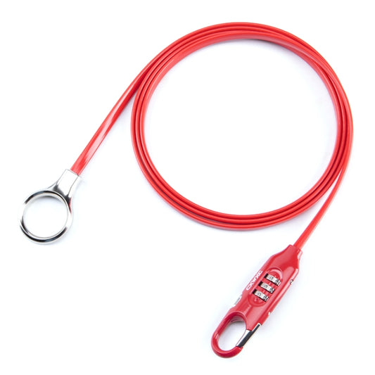 PL3001 Bicycle Mountain Bike Portable Anti-theft Password Cable Lock(Red) - Bicycle Locks & Bicycle Pumps by buy2fix | Online Shopping UK | buy2fix