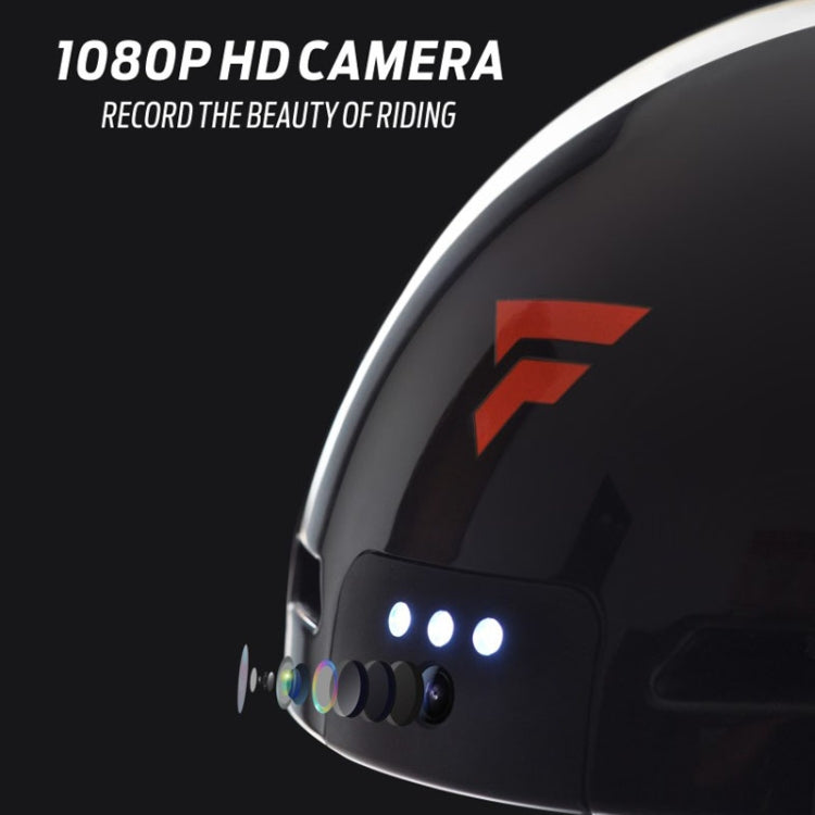 Foxwear V6 Camera Recorder Smart 1080P HD With Light Riding Helmet, Size: One Size(White) - Protective Helmet & Masks by Foxwear | Online Shopping UK | buy2fix