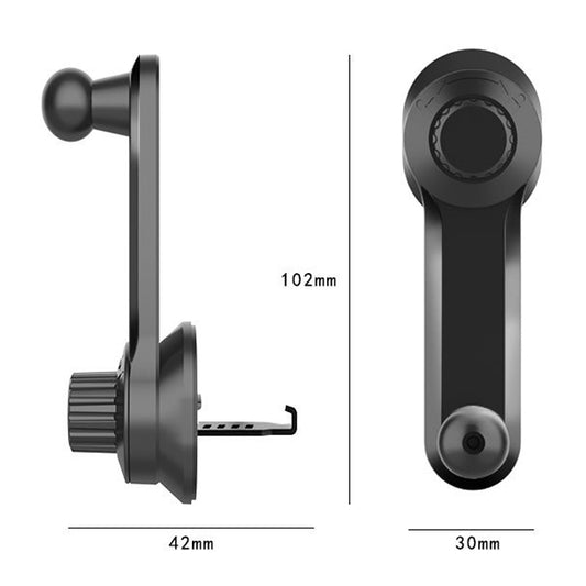 Car Extension Hook Mobile Phone Bracket Accessories Round Air Outlet Bracket(17mm Ball Head) by buy2fix
