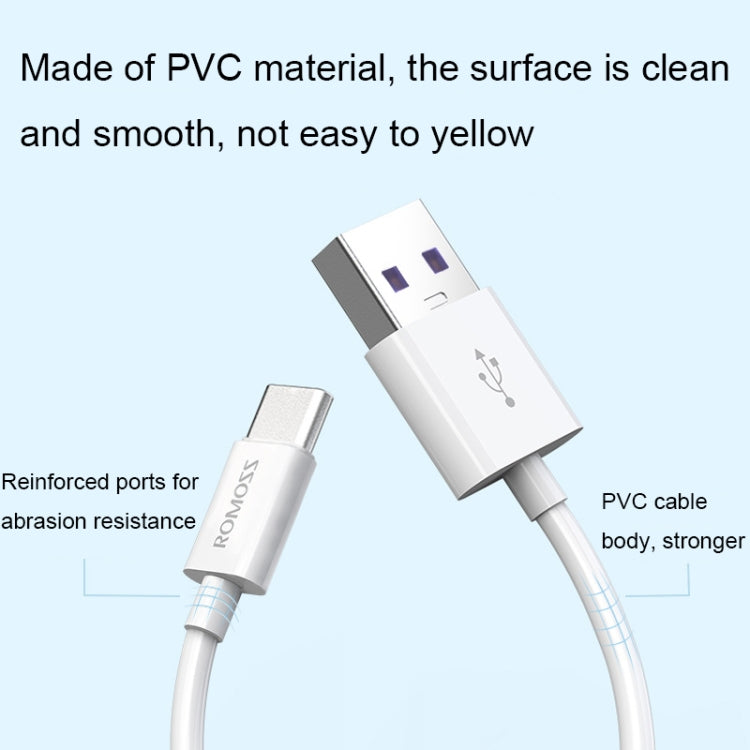 ROMOSS CB304 5A USB to Type-C Data Cable, Length: 1m -  by ROMOSS | Online Shopping UK | buy2fix