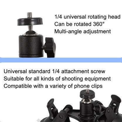 Car General Purpose Vehicle Bracket Suction Cup Fixed Glass Video Shooting Base, Shape: Suction Cup+PTZ+Phone Clip - DJI & GoPro Accessories by buy2fix | Online Shopping UK | buy2fix