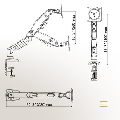 NORTH BAYOU F80 17-30 inch TV Monitor Up And Down Lift Bracket(Black) - Consumer Electronics by NORTH BAYOU | Online Shopping UK | buy2fix