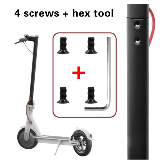 4 Packs Scooter Forehead Pole Connection Fixing Screw For Xiaomi Mijia M365/PRO(Black) by buy2fix