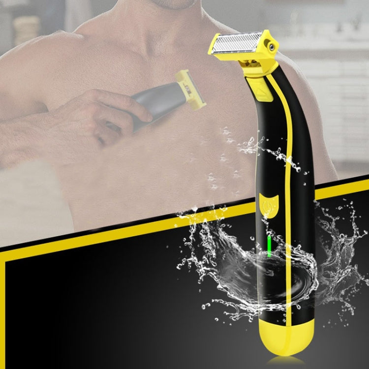 Electric Razor Portable USB Rechargeable Men Shaver(Yellow Black) - Electric Shavers by buy2fix | Online Shopping UK | buy2fix
