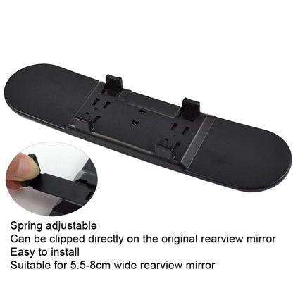 DM-055 28.8cm Car Large Field of View Anti-dazzle Blue Mirror Reversing Curved Rearview Mirror - In Car by buy2fix | Online Shopping UK | buy2fix