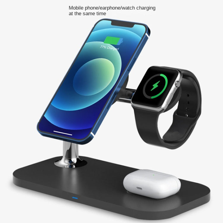 3 In 1 Magnetic Wireless Charger For iPhone12/13&iWatch&AirPods(Black) - Multifunction Charger by buy2fix | Online Shopping UK | buy2fix