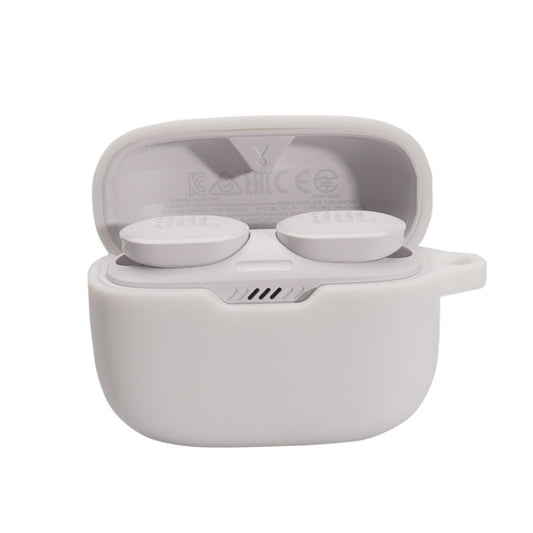 For JBL T230NC TWS Wireless Bluetooth Headphones Silicone Case(White) - JBL Earphone Case by buy2fix | Online Shopping UK | buy2fix