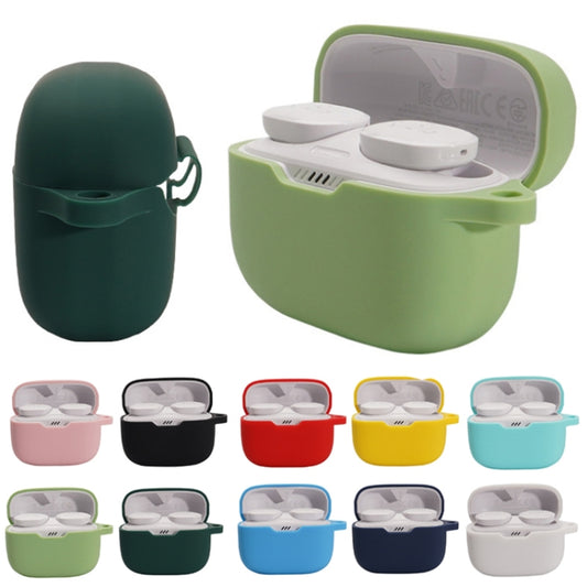 For JBL T230NC TWS Wireless Bluetooth Headphones Silicone Case(Red) by buy2fix