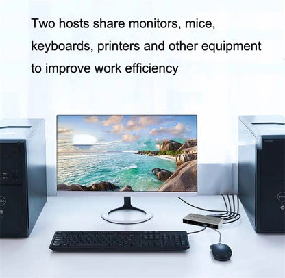 4K KYSW59 60HZ DP USB KVM Switch 2-in-1 Computer Sharing Device by buy2fix