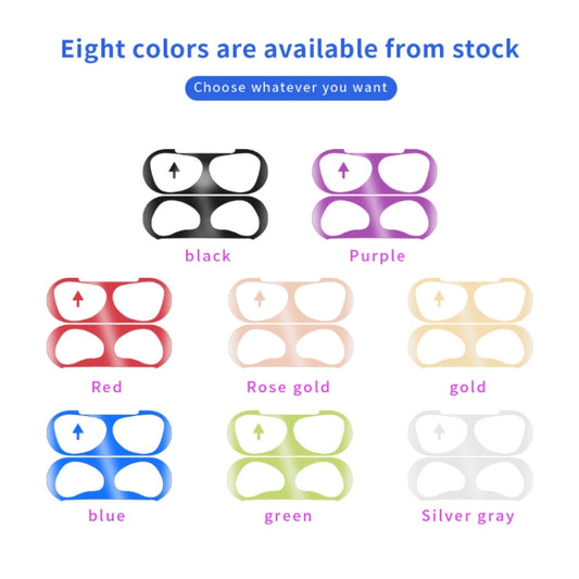 2 PCS Headphone Inner Cover Sticker Dustproof Protective Film For Airpods 3(Purple) by buy2fix