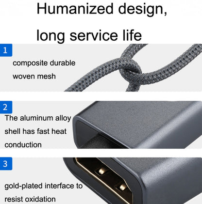 ULT-unite USB3.1 Type-C / USB-C To HDMI 4K HD Cable Computer with Screen Conversion Cable, Color: Silver Gray - Computer & Networking by buy2fix | Online Shopping UK | buy2fix