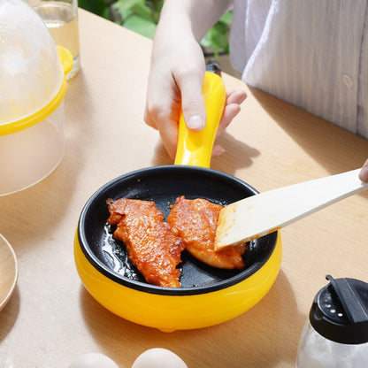 350W Electric Egg Omelette Cooker Frying Pan Steamer Cooker,EU Plug,Style: Single Layer Set Yellow - Home & Garden by buy2fix | Online Shopping UK | buy2fix