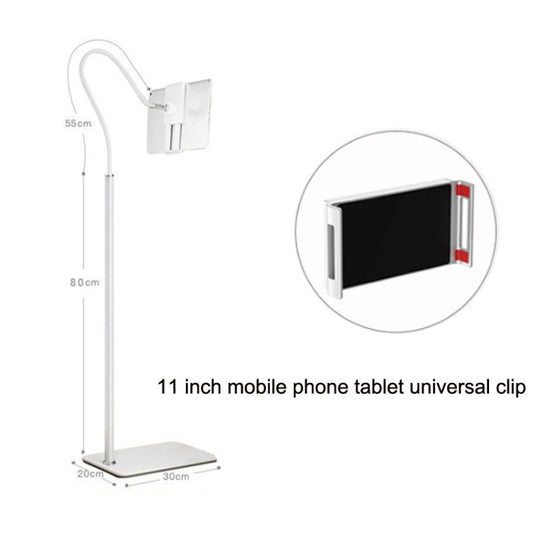 135cm Mobile Phone Tablet Live Broadcast Bedside Lifting Bracket Floor Model (White) by buy2fix