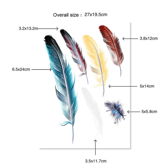 5 Sets Car 3D Feather Body Sticker Scratch Blocking Sticker(Style 1) by buy2fix