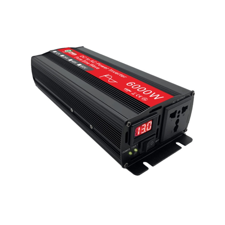 Gurxun 6000W High Power Sine Wave Inverter With Single Digital Display, Specification: 48V-220V - In Car by Gurxun | Online Shopping UK | buy2fix