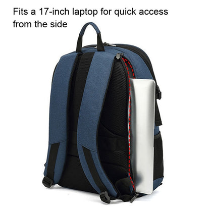 TONO LED Light SLR Digital Camera Backpack With USB Port(Blue) - Camera Accessories by TONO | Online Shopping UK | buy2fix