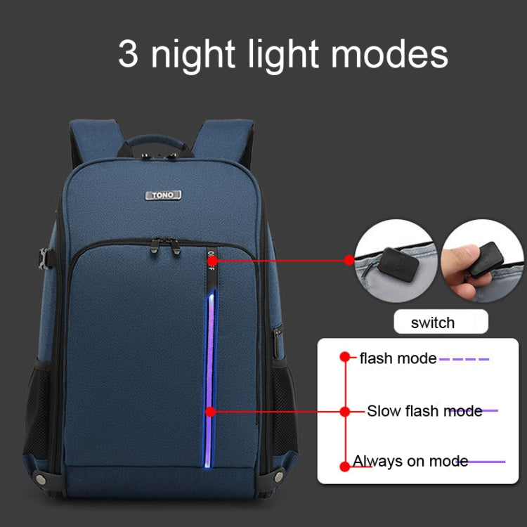 TONO LED Light SLR Digital Camera Backpack With USB Port(Grey) - Camera Accessories by TONO | Online Shopping UK | buy2fix