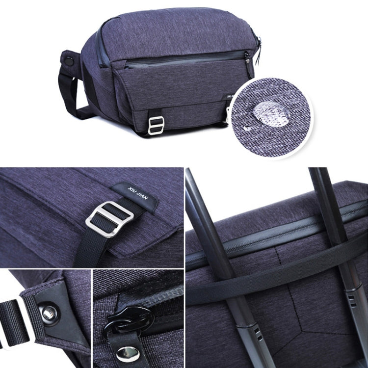 XIUJIAN Crossbody Waterproof Lightweight SLR Camera Bag, Color: 5L Dark Gray - Camera Accessories by XIUJIAN | Online Shopping UK | buy2fix