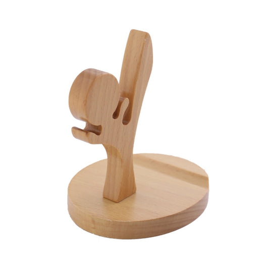 Wooden Mobile Phone Bracket Beech Lazy Mobile Phone Holder,Style: Kung Fu by buy2fix