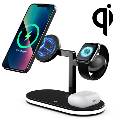 UD23 15W 3 In 1 Desktop Aluminum Alloy Wireless Charger, For iPhone 12/13&iWatch&AirPods(Black) - Apple Accessories by buy2fix | Online Shopping UK | buy2fix