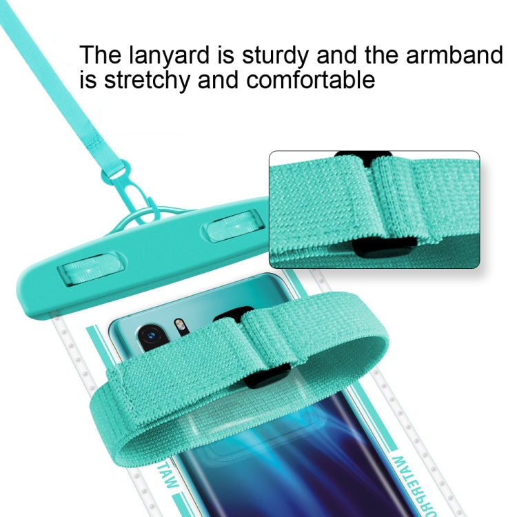 2 PCS Armband Style Transparent Waterproof Cell Phone Case Swimming Cell Phone Bag(Macaron Blue) - Waterproof Bag by buy2fix | Online Shopping UK | buy2fix