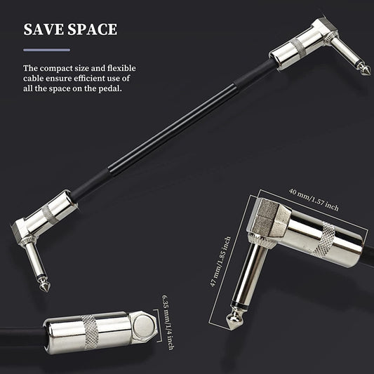 Single Block Audio Instrument Electric Guitar Effect Line, Cable Length: 30cm(Square Head Silver) by buy2fix